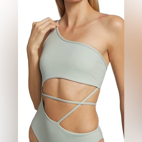 Jonathan Simkhai Stormi Strappy Solid One Piece - Picture 2 of 8
